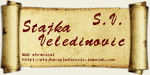 Stajka Veledinović vizit kartica